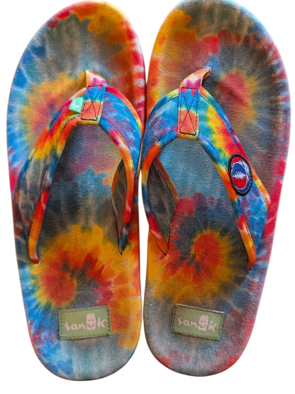 Sanuk Kids' Tie-Dye Flip Flop Sandals - Multicolor